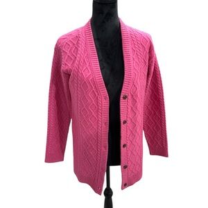 Women's Pink Cardigan Sweater Talbots XS